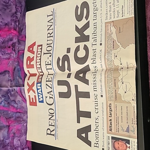 Reno gazette front page headline news from nine eleven - Picture 2 of 2